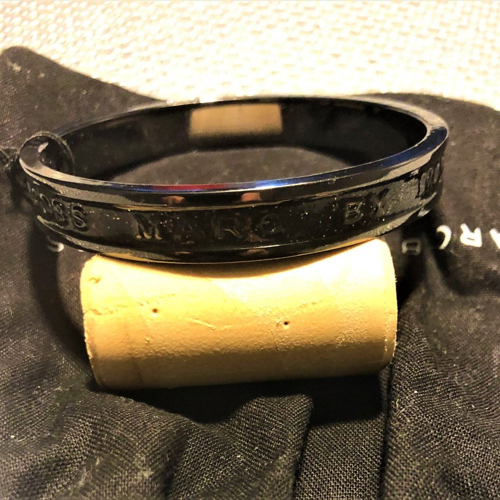 Marc Jacobs New-Black Silver .925 Glitter Bangle